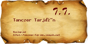 Tanczer Tarján névjegykártya